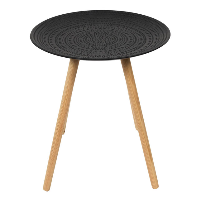 Kafijas galdu komplekts apaļš, melns x2