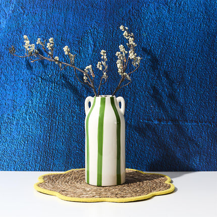 Dolce Vita keramikas vāze ar svītrām – H22,5 cm, 4 krāsas