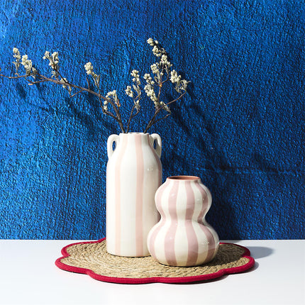 Dolce Vita keramikas vāze ar svītrām – H22,5 cm, 4 krāsas