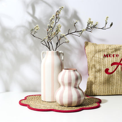 Dolce Vita keramikas vāze ar svītrām – H22,5 cm, 4 krāsas