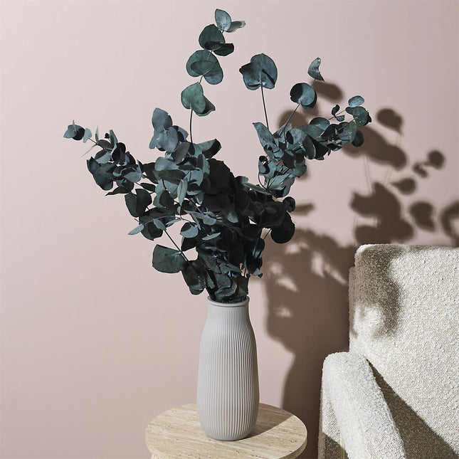 Tonēta stikla vāze ar reljefu – 26 cm (4 veidi)