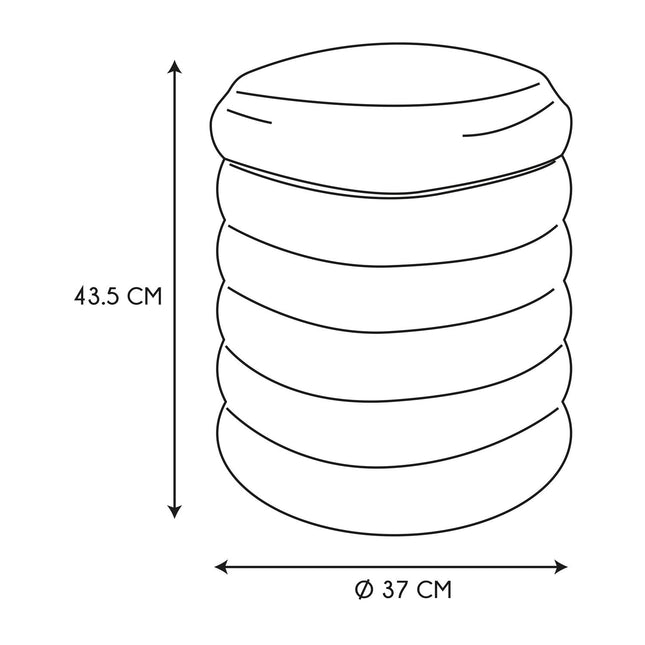 Mīksts pufs ar uzglabāšanas nodalījumu – balts (Ø 37