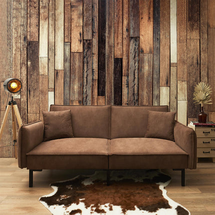 Dizaina dīvāns ar gulēšanas funkciju, brūns