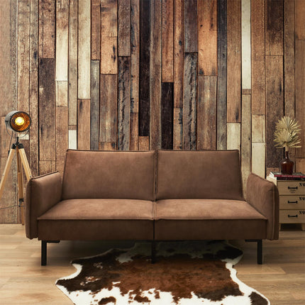 Dizaina dīvāns ar gulēšanas funkciju, brūns