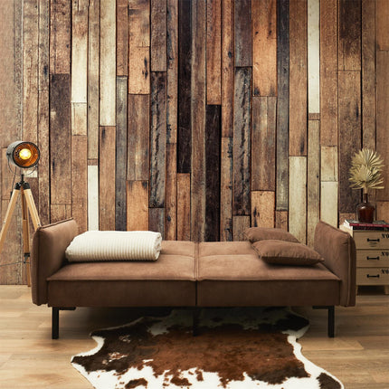 Dizaina dīvāns ar gulēšanas funkciju, brūns