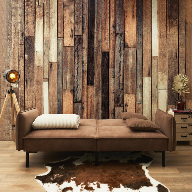 Dizaina dīvāns ar gulēšanas funkciju, brūns