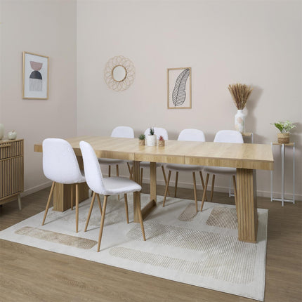 Izvelkamais konsoles galds “Klaus” 90–235 cm – koka dizains (MDF)