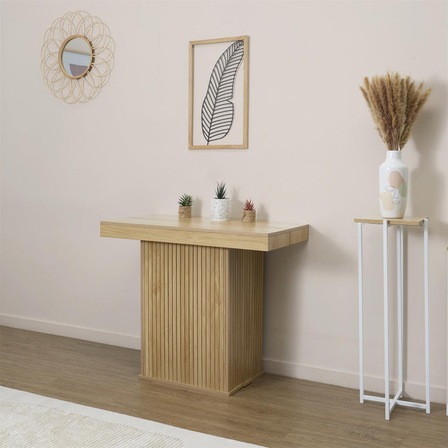 Izvelkamais konsoles galds “Klaus” 90–235 cm – koka dizains (MDF)