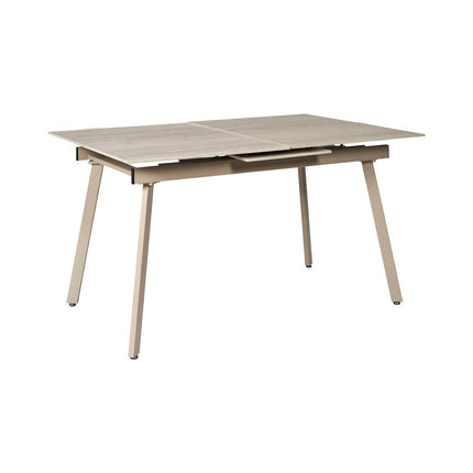 Izvelkams keramikas galds ''PIETRA'' 140–180 cm – sinterētais akmens, metāls