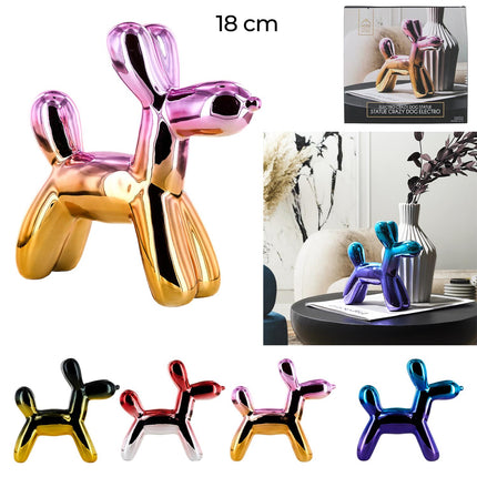 Crazy Dog Electro dekoratīva figūra – H18 cm, 5 krāsas