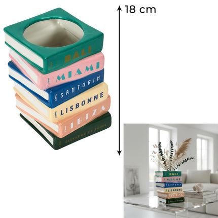 Dekoratīva vāze  grāmatu dizainā H18 cm