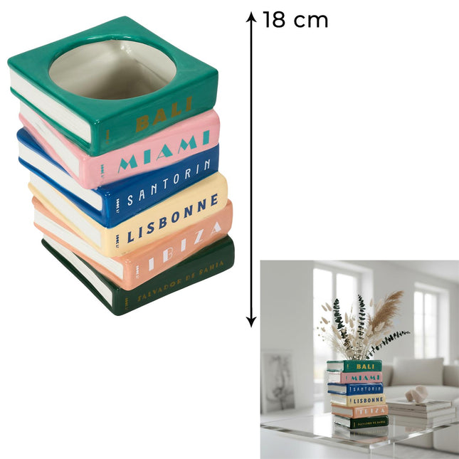 Dekoratīva vāze  grāmatu dizainā H18 cm