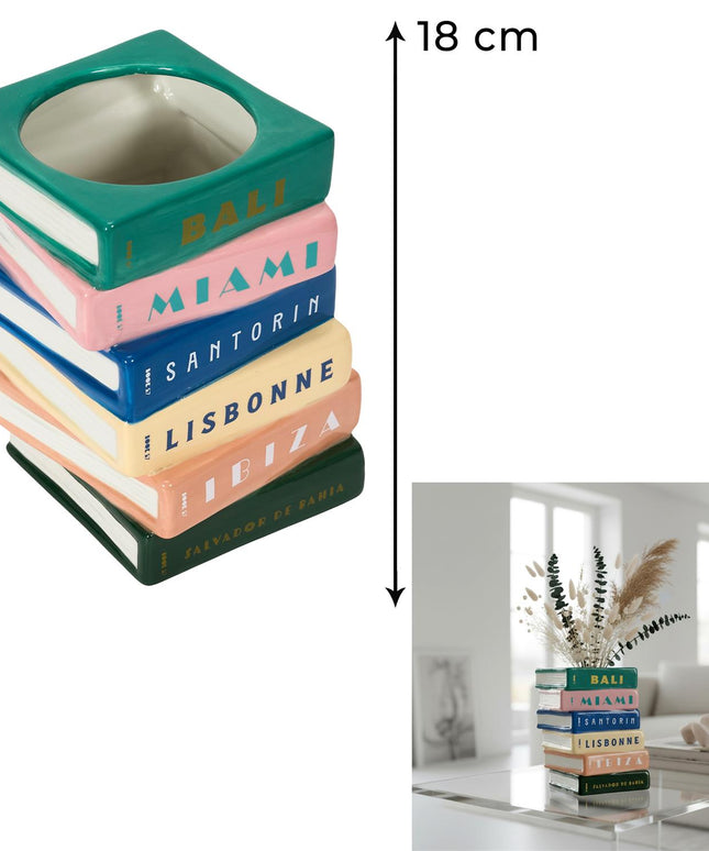 Dekoratīva vāze  grāmatu dizainā H18 cm