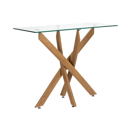 Konsoles galds ar rūdīta stikla virsmu – 100 × 40 cm