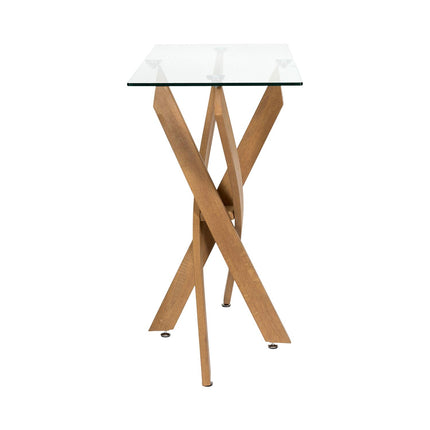 Konsoles galds ar rūdīta stikla virsmu – 100 × 40 cm