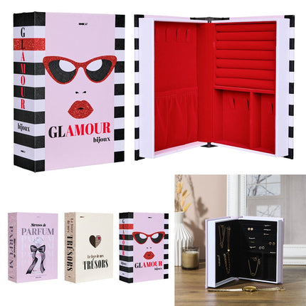 Glamour rotu kastīte grāmatas formā – 21 × 15 cm