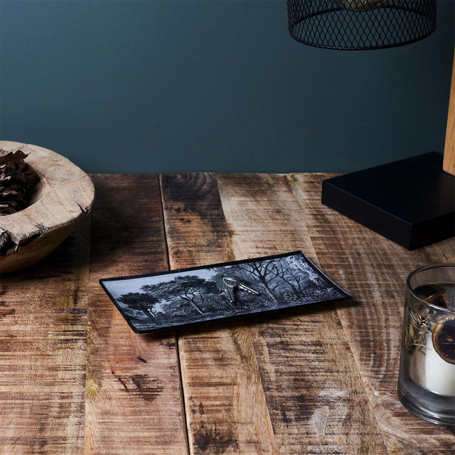 Dekoratīvā stikla paplāte “Forest Art”