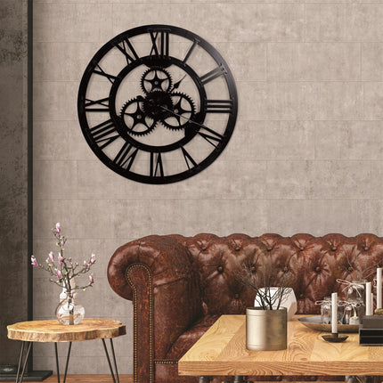 Koka sienas pulkstenis Ø 70 cm