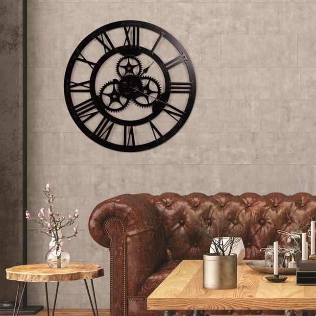 Koka sienas pulkstenis Ø 70 cm