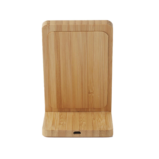 Bezvadu uzlādes statīvs viedtālrunim (indukcija), koka