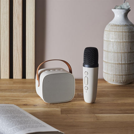 Bezvadu skaļrunis ar karaoke mikrofonu