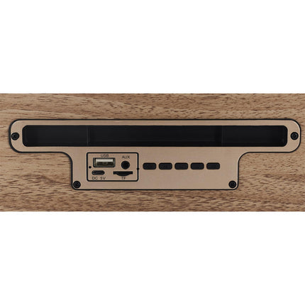 Bezvadu skaļrunis ar koka efekta dizainu