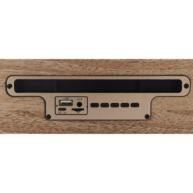 Bezvadu skaļrunis ar koka efekta dizainu