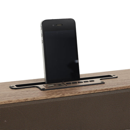 Bezvadu skaļrunis ar koka efekta dizainu