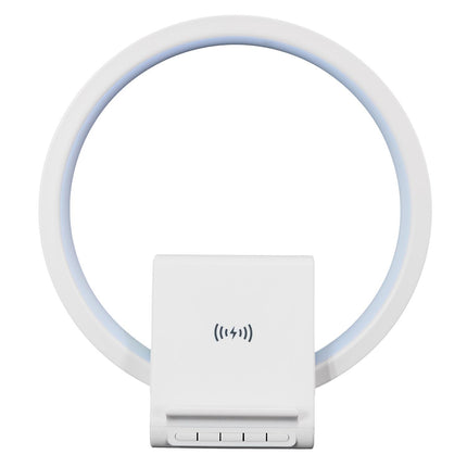 LED galda lampa ar bezvadu lādētāju un Bluetooth skaļruni