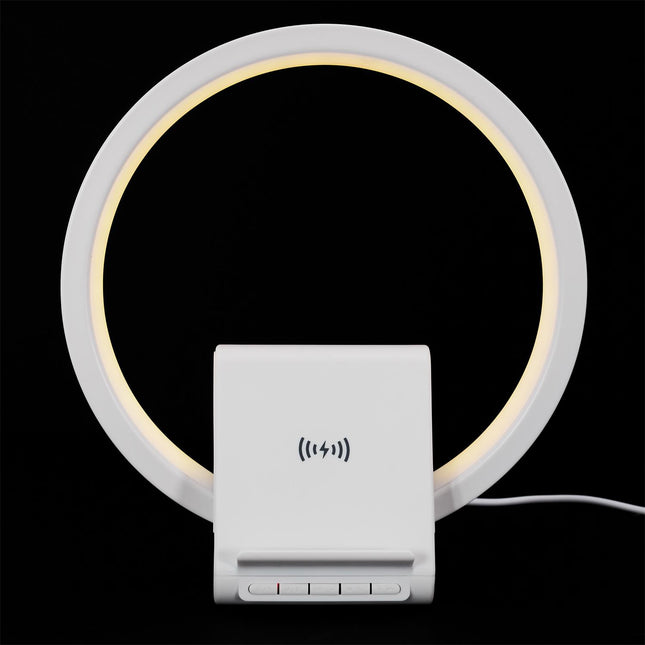 LED galda lampa ar bezvadu lādētāju un Bluetooth skaļruni