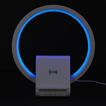 LED galda lampa ar bezvadu lādētāju un Bluetooth skaļruni