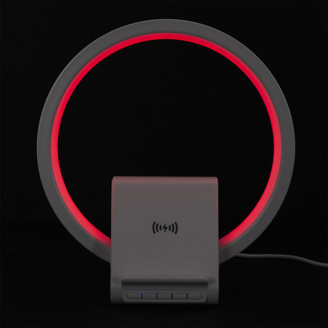 LED galda lampa ar bezvadu lādētāju un Bluetooth skaļruni