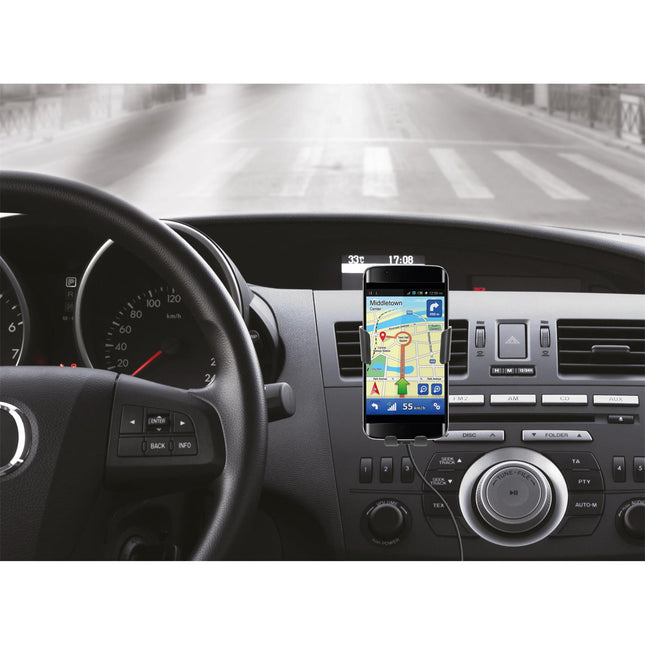 Bezvadu auto telefona turētājs ar ātro uzlādi (15W)