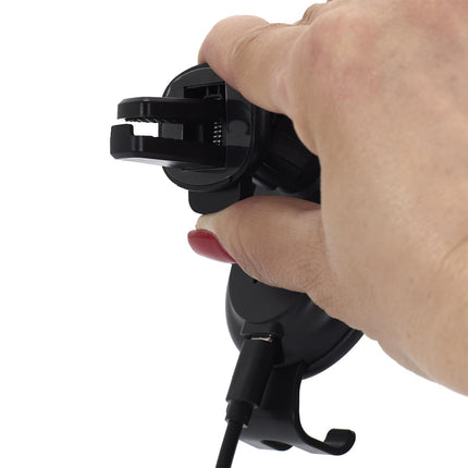 Bezvadu auto telefona turētājs ar ātro uzlādi (15W)