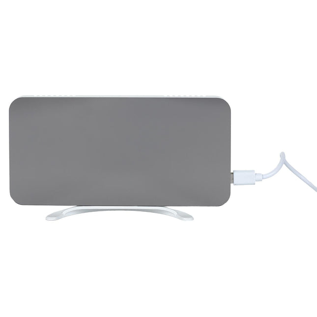 Digitālais LED galda pulkstenis ar vairākkrāsu displeju un USB pieslēgumiem