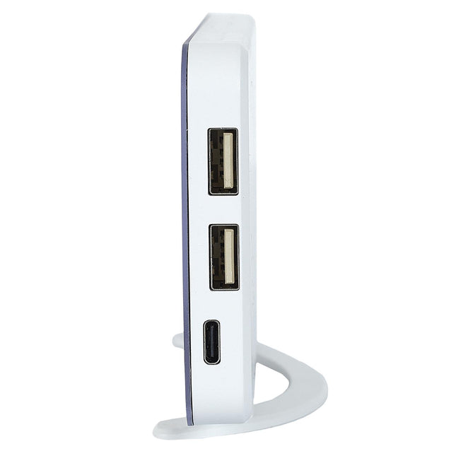 Digitālais LED galda pulkstenis ar vairākkrāsu displeju un USB pieslēgumiem