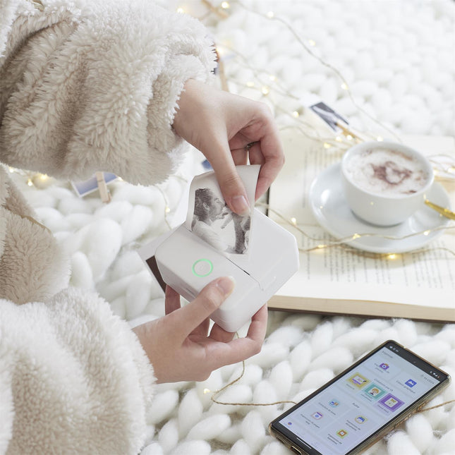 Bezvadu termo printeris “Tiny Print” – melnbalta druka bez tintes