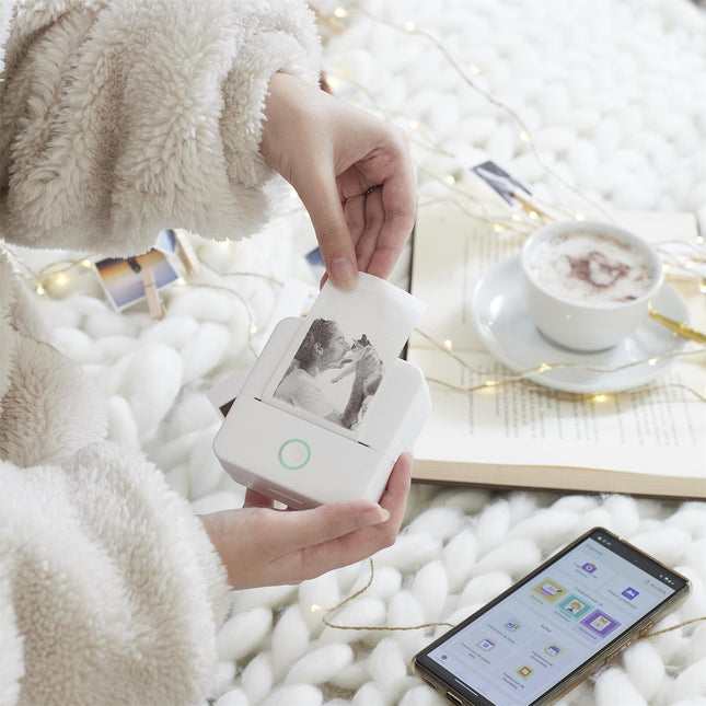 Bezvadu termo printeris “Tiny Print” – melnbalta druka bez tintes