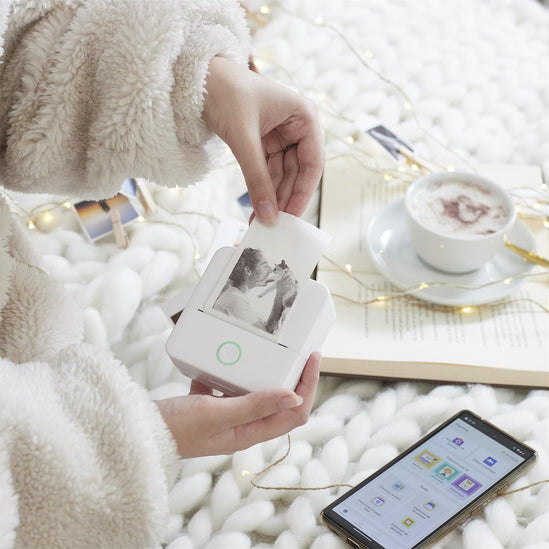 Bezvadu termo printeris “Tiny Print” – melnbalta druka bez tintes