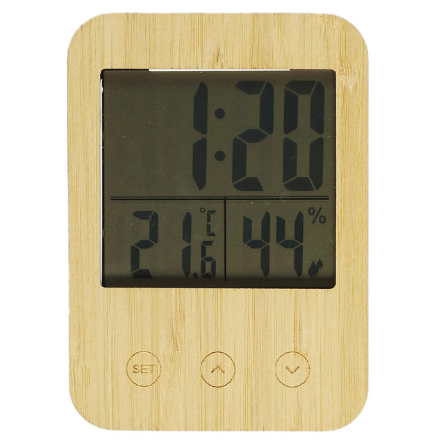 Daudzfunkcionāla digitālā stacija – temperatūra, mitrums, laiks un modinātājs