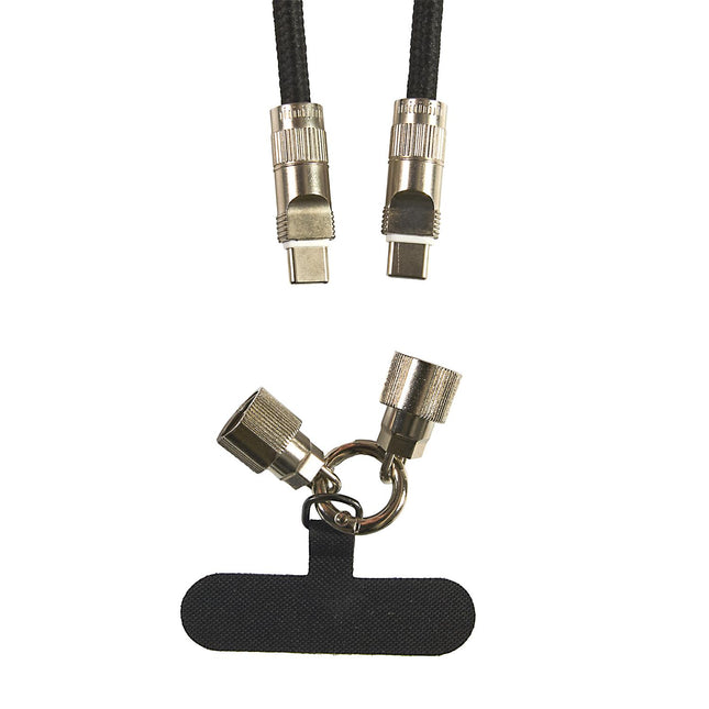 Īsais USB-C uzlādes kabelis ar rokas siksniņu