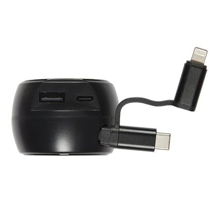 Auto lādētājs ar izvelkamu kabeli 4-in-1 (60W) | USB-C, USB-A,
