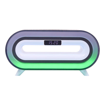 Modinātājs ar Bluetooth skaļruni, bezvadu uzlādi un RGB apgaismojumu