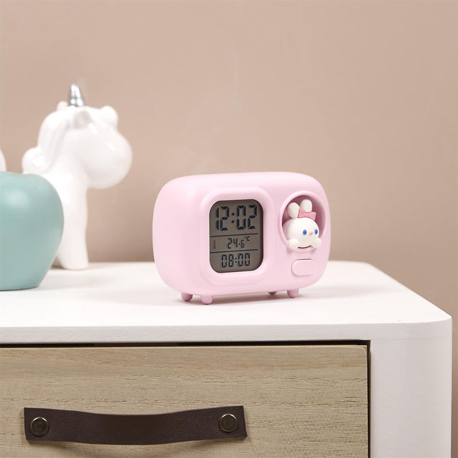 Kawaii digitālais modinātājpulkstenis ar LED naktslampiņu (3 dizaini)