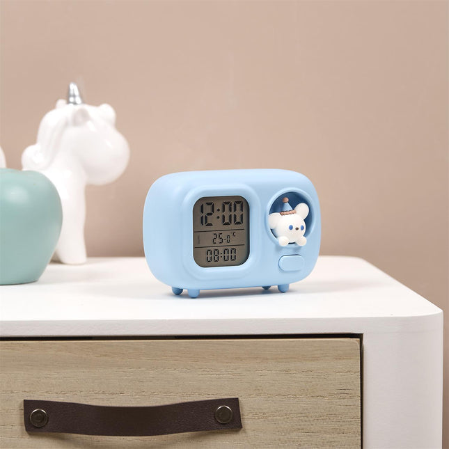 Kawaii digitālais modinātājpulkstenis ar LED naktslampiņu (3 dizaini)