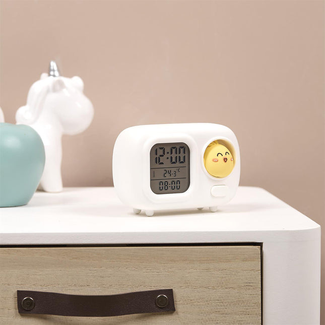 Kawaii digitālais modinātājpulkstenis ar LED naktslampiņu (3 dizaini)