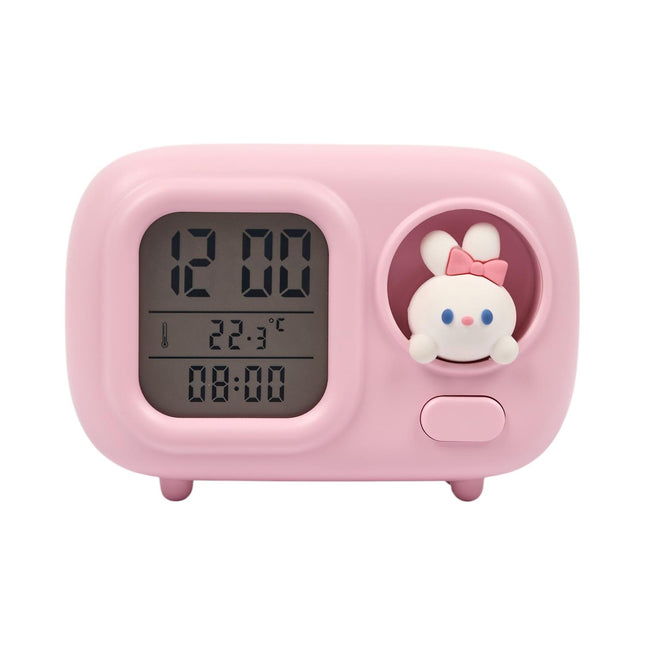 Kawaii digitālais modinātājpulkstenis ar LED naktslampiņu (3 dizaini)