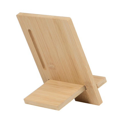 XL bambusa statīvs telefonam un planšetei – 20 × 15 cm