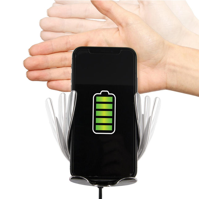 2-in-1 Bezvadu auto telefona turētājs ar automātisku fiksāciju (bezvada lādēšana)