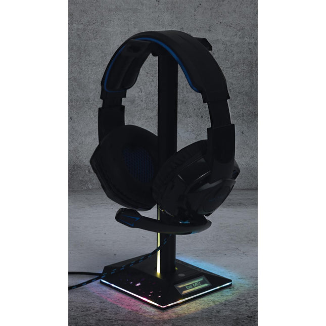 LED Austiņu Turētājs ar USB un Audio Pieslēgvietām